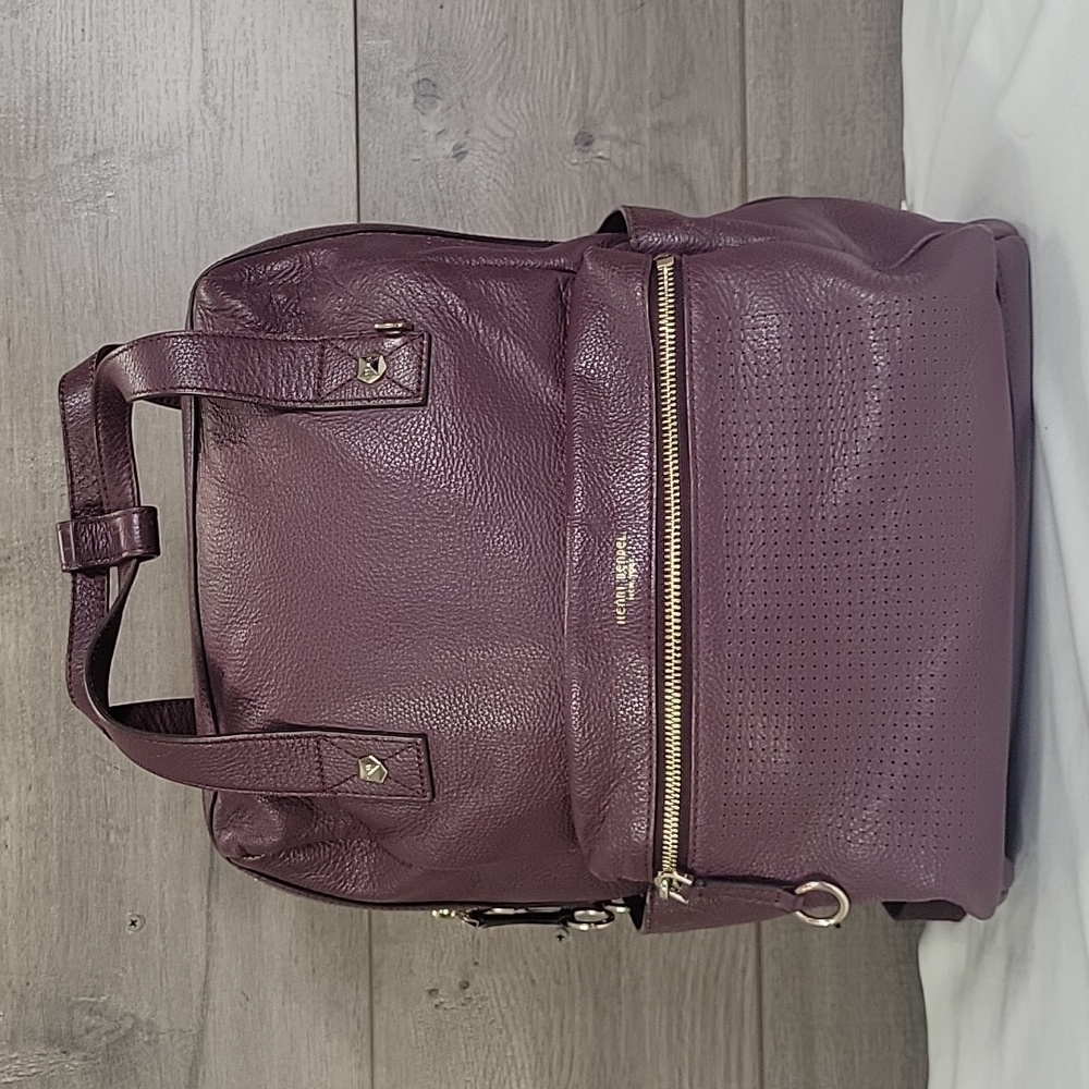 Henri Bendel Influencer Burgundy Leather Backpack